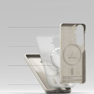 Ringke Silicone Magnetic MagSafe Samsung Galaxy S26 Stone - Image 5