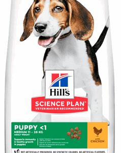 Hill's Science Plan Puppy Chicken sausas pašaras šunims, 12 kg + 6 kg