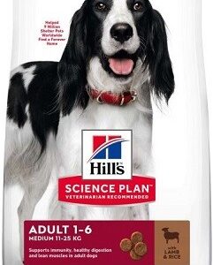 Hill's SP Canine Adult Medium Lamb & Rice sausas pašaras šunims, 18 kg