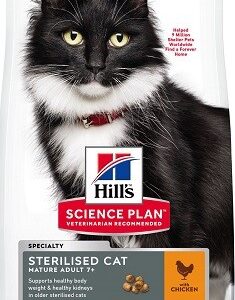 Hill's SP Mature Adult 7+ Sterilised sausas pašaras katėms, 3 kg