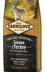 Carnilove Salmon & Turkey Adult Large Breed sausas pašaras didelių veislių šunims, 12 kg