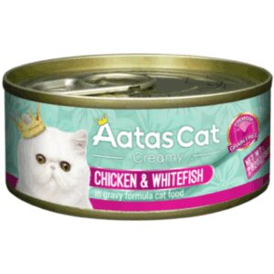 Aatas Creamy Chicken&Whitefish konservai katėms, 80 g