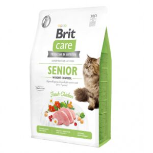 Brit Care Cat Senior Weight Control begrūdis sausas maistas senyvoms katėms , 2 kg