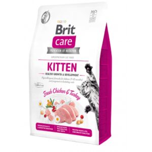 Brit Care Cat Kitten Healthy Growth begrūdis sausas maistas kačiukams iki 1 metų , 7 kg