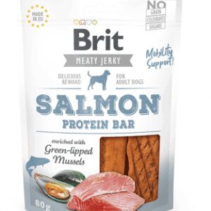 Brit Jerky Salmon Protein Bar skanėstas šunims su lašiša, 80 g