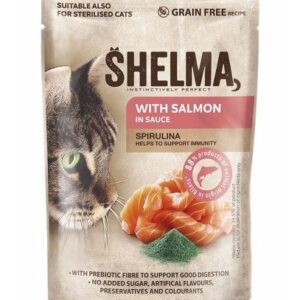 SHELMA lašišos gabaliukai padaže, 28 x 85 g