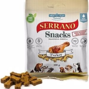 Serrano Snack for Dog Turkey skanėstai šunims su kalakutiena, 100 g