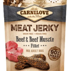 Carnilove Dog Jerky Beef with Beef Muscle Fillet skanėstas šunims, 100 g