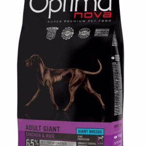 Optima Nova Dog Adult Giant Chicken & Rice sausas pašaras šunims, 12 kg