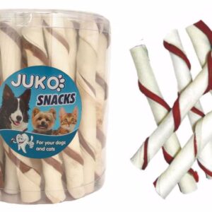 JUKO Skanėstas šunims iš balintos odos su vištienos skoniu, 35 vnt. , 1 vnt.