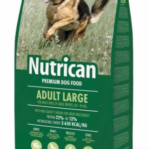 Sausas šunų maistas Nutrican Dog Adult Large su vištiena, 15 kg, 1 vnt.