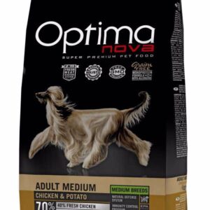 OPTIMAnova suaugęs vidutinis vištiena & bulvė GF 12 kg, 1 vnt.