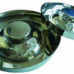 Dubenėlis iš nerūdijančio plieno šuniukams su pakeltu centru 37 cm, 1 vnt.