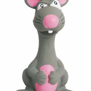 Lateksinis žaislas su garsu - gyvulinis pilka 15 cm, 1 vnt.