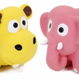 Lateksinis žaislas šunims - gyvūnai 8x6x6cm su garsu, 1 vnt.