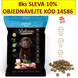 Sausas šunų maistas Delicias Dog Puppy Soft pusiau minkštas, 800 g, 1 vnt.