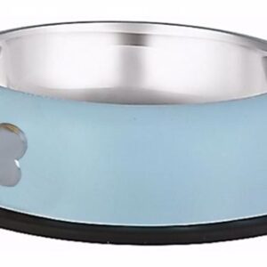 Dubenėlis iš nerūdijančio plieno stabilus ženklas kaulai šviesiai mėlyna 0,78 l, 1 vnt.