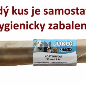 Skanėstas šunims JUKO Snacks kaulas iš buivolo odos, 30 cm, 5 vnt.