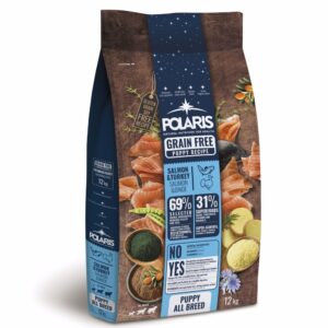Sausas šunų maistas Polaris Dog Puppy All Salmon & Turkey GF su lašiša ir kalakutiena, 12 kg, 1 vnt.