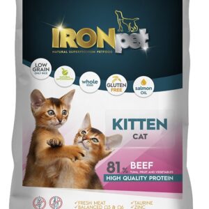 Sausas kačių maistas IRONpet Cat Kitten Beef su jautiena, 2 kg, 1 vnt.
