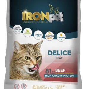 Sausas kačių maistas IRONpet Cat Delice Beef su jautiena, 2 kg, 1 vnt.