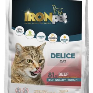 Sausas kačių maistas IRONpet Cat Delice Beef su jautiena, 12 kg, 1 vnt.