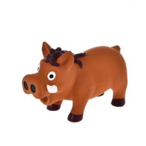 Žaislas šunims - šernas su garsu iš latekso, 14,5 cm, 1 vnt.