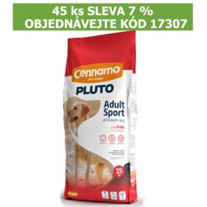 Sausas šunų maistas PLUTO Dog Sport Energy aktyviems šunims su vištiena, 15 kg, 1 vnt.