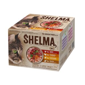 Shelma NM cat mėsa padaže maišelyje 24 x85g, 24 x 85 g