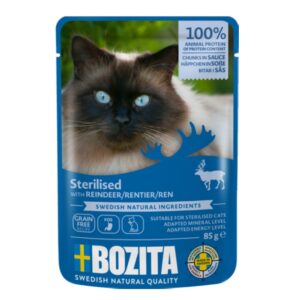 Konservai katėms Bozita Cat Sterilised su elniena, 85 g, 1 vnt.