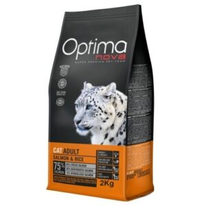 OPTIMA Nova cat Salmon & Rice sausas kačių maistas, 8 kg