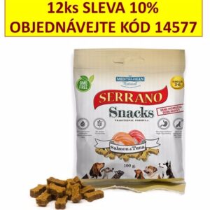 Serrano užkandis šuo lašiša ir tunas 100 g, 1 vnt.