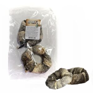 JUKO skanėstas menkės oda-džiovinti žiedai 100 g (4 vnt.), 1 vnt.