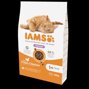 IAMS Adult Cat Hairball (vištiena) 10kg, 1 vnt.
