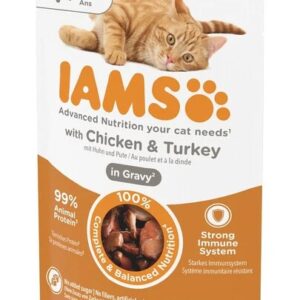 IAMS Cat Delight Chicken & Turkey in gravy 85g, 1 vnt. - Image 1