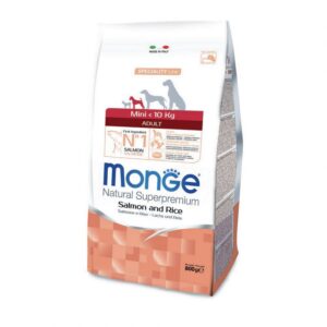 Monge Dry Dog Spec. Line - Mini Adult Salmon  &  rice 0,8kg, 1 vnt.