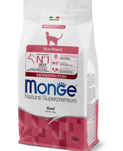 Monge Dry Cat Adult Sterilized Beef monoprotein 1,5 kg, 1 vnt.