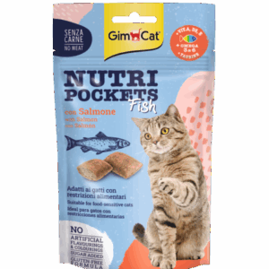 GIMCAT NUTRI POCKETS Fish with Salmon 60g, 1 vnt.
