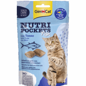 GIMCAT NUTRI POCKETS Fish with Tuna 60g, 1 vnt.