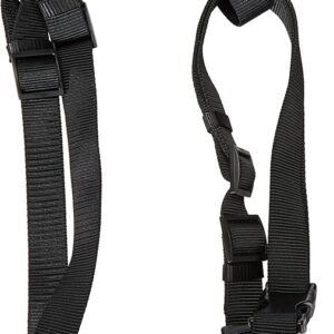 Trixie Classic H-petnešos, L-XL 75-100cm/25 mm, juodos, 1 vnt.