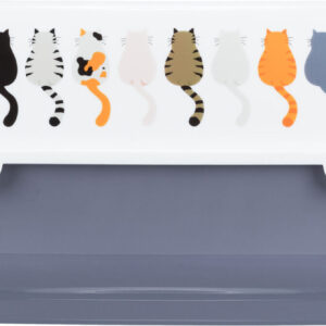 Trixie Delio kačių tualetas su kraštais, 38x20x50 cm, pilka/balta, 1 vnt.