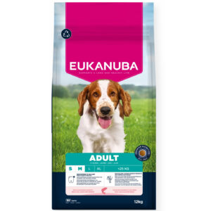 Eukanuba Dog Salmon Barley S/M breed 12 kg, su lašiša ir miežiais, 1 vnt.