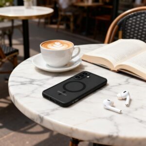 Tech-Protect MagMat MagSafe Samsung Galaxy A57 5G Matte juodos spalvos - Image 6