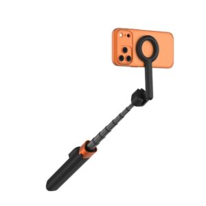 Tech-Protect L10S MagSafe Bluetooth selfie stick Tripod juodos spalvos/oranžinės spalvos - Image 6