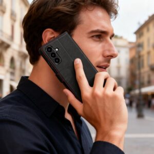 Tech-Protect Wallet Samsung Galaxy A57 5G juodos spalvos/raudonos spalvos - Image 5