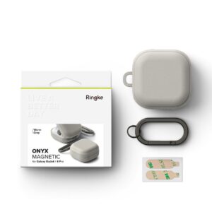 Ringke Onyx Magnetic MagSafe Samsung Galaxy Buds 4 / 4 Pro šiltai pilkos spalvos - Image 6