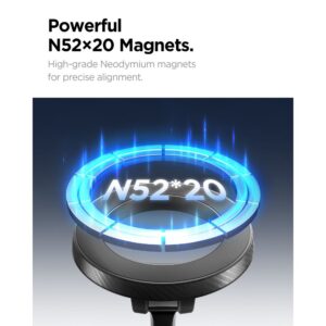Spigen MFT36 VacuumLock Magnetic MagSafe Dashboard car mount juodos spalvos - Image 5
