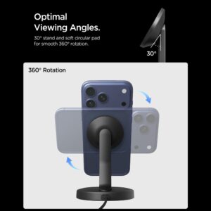 Spigen EF151MS ESSENTIAL MAGNETINIS MagSafe BELAIDIS ĮKROVIKLIS 15W juodos spalvos - Image 6