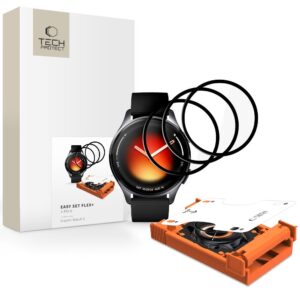 HIBRIDINIS STIKLAS Tech-Protect EASY SET FLEX+ 3-PACK XIAOMI WATCH 5 BLACK