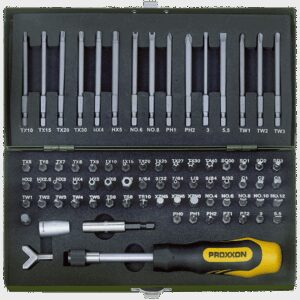 75 dalių galvučių rinkinys PROXXON 1/4''